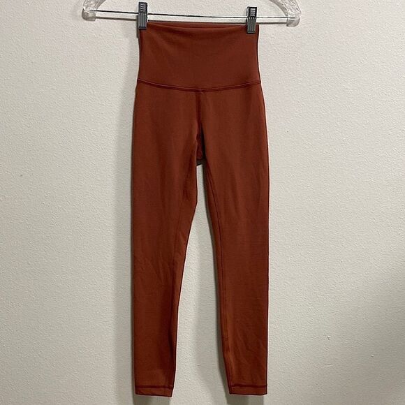 Lululemon Wunder Train High-Rise Leggings – Dark Terracotta, Size 0 - Picture 2 of 14